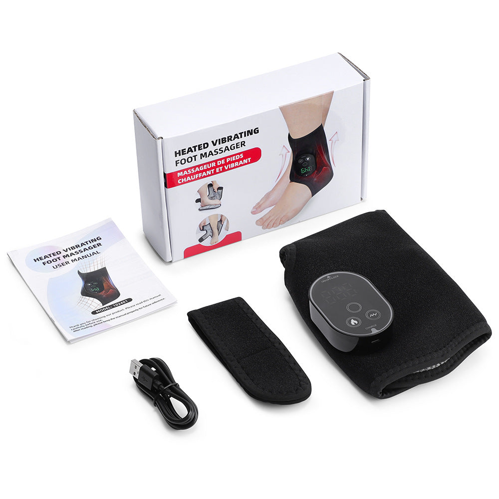 Electric Foot Ankle Massager with Heat & Vibration (Wireless & Rechargeable!)