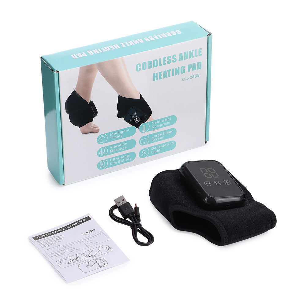 Electric Foot Ankle Massager with Heat & Vibration (Wireless & Rechargeable!)