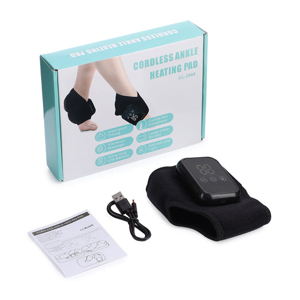 Electric Foot Ankle Massager with Heat & Vibration (Wireless & Rechargeable!)