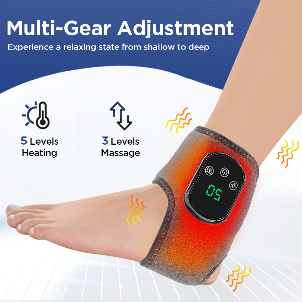Electric Foot Ankle Massager with Heat & Vibration (Wireless & Rechargeable!)